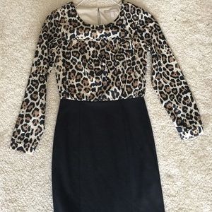 Almost New- Leopard print cocktail dress